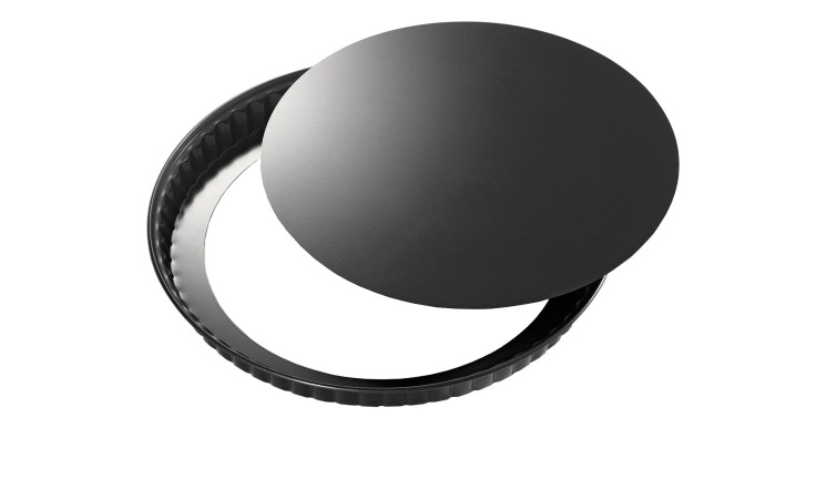 Quicheform Bake mit einem Durchmesser von ca. 30 cm, aus schwarzem Stahlblech