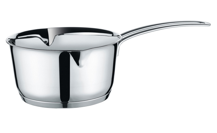 Stielkasserolle Cook mit einem Durchmesser von 16 cm in Edelstahl silber