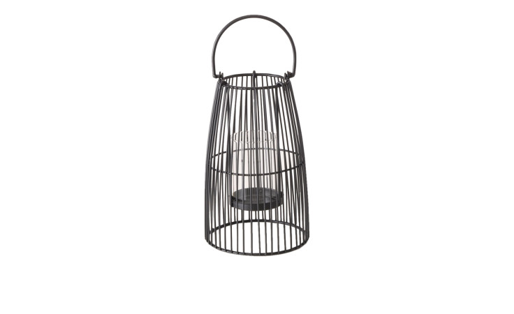 Boltze Windlicht Cinta 25 cm-stylische Metall-Laterne mit Griff und Glashalter, ideal für jede Oberfläche.
