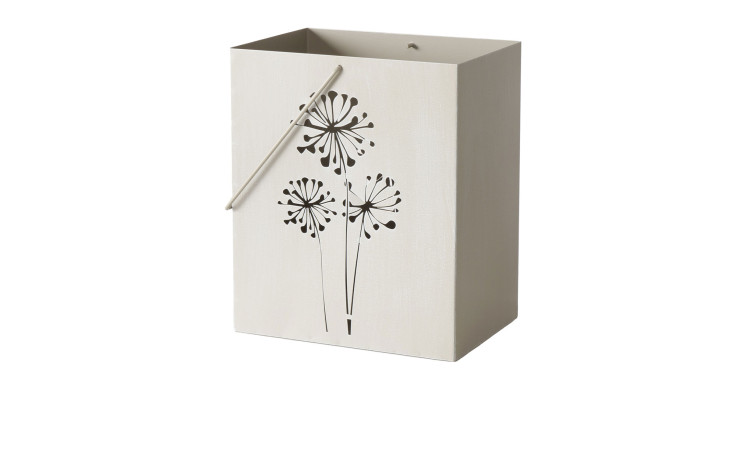 Windlicht Yves 31 cm in beige aus Metall