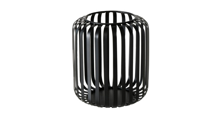 Windlicht Viki 15 cm in schwarz aus Eisen