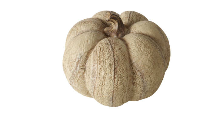 Ein beiger Dekoaufsteller 8,5 cm mit einer rauen Textur, isoliert auf einem weißen Hintergrund.