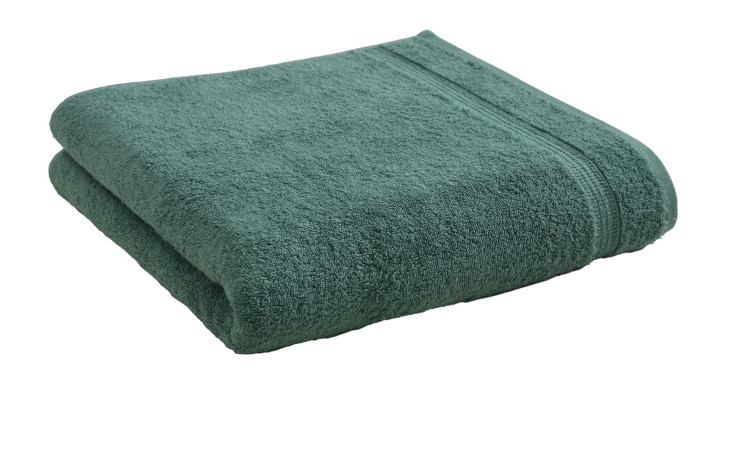 Das MONDO Handtuch 50 x 100 cm Evergreen von Mondo ist fein säuberlich gefaltet und auf weißem Hintergrund abgebildet.