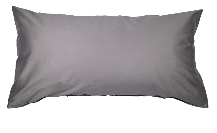 Mako-Satin K9ssenbezug Colors, in der Größe 40 x 80 cm und in der Farbausführung grau