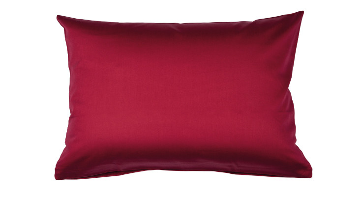 Mako-Satin Kissenbezug Colorsin der Größe 40 x 60 cm und in der Farbausführung rot
