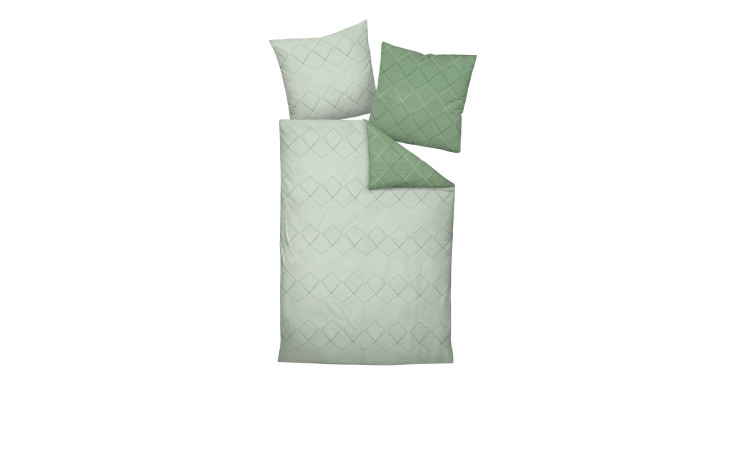 Mako-Satin Bettwäsche J.D. in der Größe 135 x 200 cm und in der Farbausführung grün