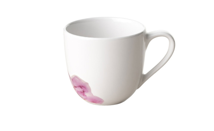 Mokka-/Espressoobertasse Rose Garden 100 ml in weiß mit Rosen-Muster