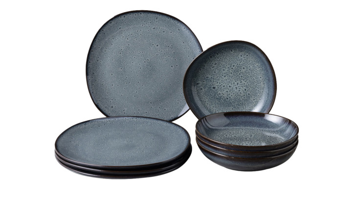 Das Villeroy & Boch Tafelservice Lave Gris 8-tlg. ist auf weißem Hintergrund abgebildet.