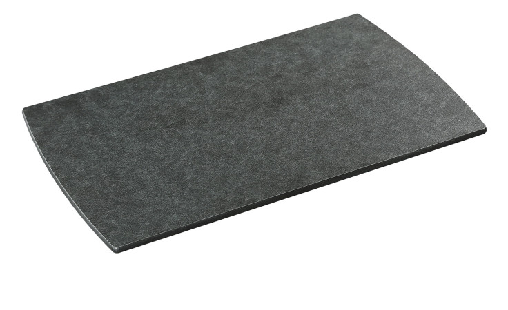 Rechteckige Schneidebrett Comfort Plus 23 x 36 cm Steinplatte auf weißem Hintergrund.