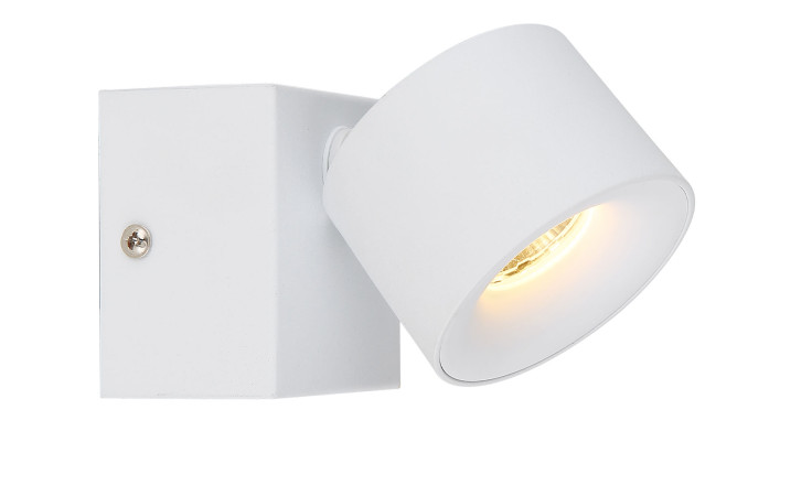 Globo LED-Strahler Rae 9,5 cm, weiß, Aluminium, Wandmontage, schwenkbar, Leuchtmittel inklusive.