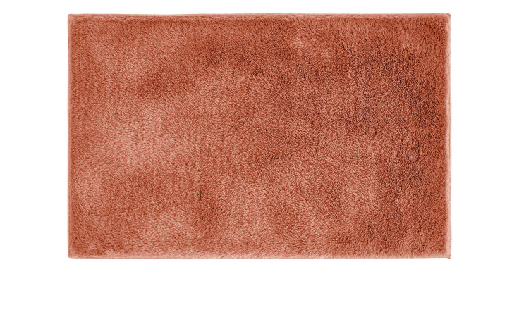 Die andiamo Badematte Florida 60 x 100 cm von Andiamo ist eine plüschige, rostrote Badematte mit einer weichen Synthetikfaser-Struktur.