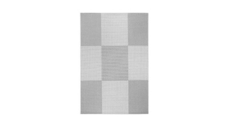 Andiamo Teppich Arizona 133 x 190 cm, rechteckig, hellgrau kariert, aus Synthetikfaser.