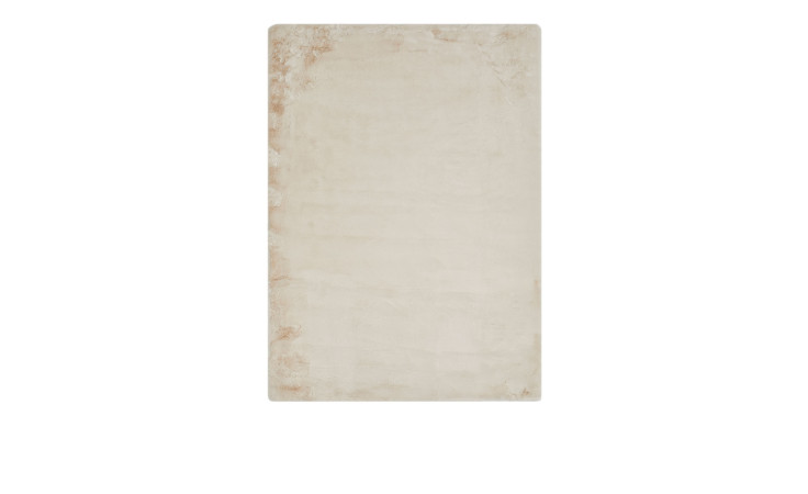 Der LUXOR living Teppich Loano 160x230 cm ist ein rechteckiger beiger Teppich mit einer subtilen, leicht unebenen Textur.