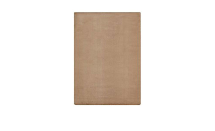 LUXOR living Loano taupe Teppich, 160 x 230 cm, Synthetikfaser, unifarben auf weißem Hintergrund.