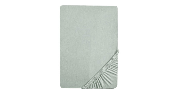 Kinder-Spannbettlaken Lil Planet in der Farbe Grün - Frosty Green aus Baumwolle.