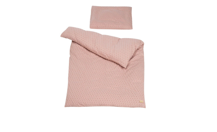 Kinder-Bettwäsche Lil Planet 100 x 135 cm in Rosa - Mauve aus einem Mischgewebe.