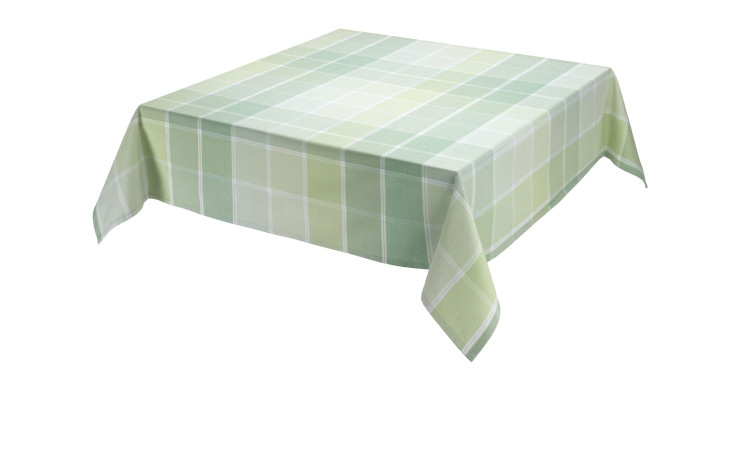Tischdecke 140 x 140 cm in grün aus Baumwolle.