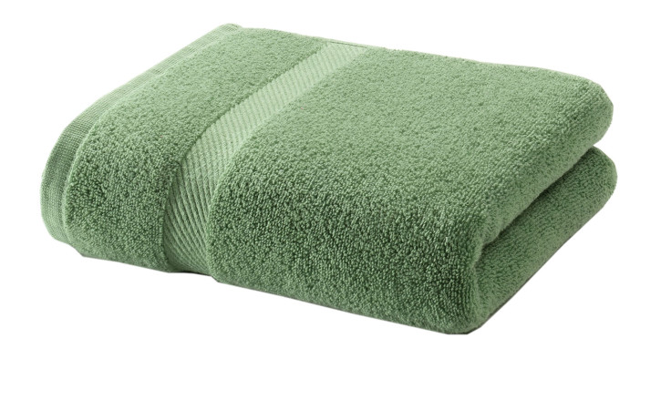 Handtuch 50 x 100 cm in grün aus Baumwolle.