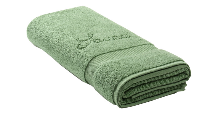 Saunatuch 70 x 200 cm in grün aus Baumwolle.
