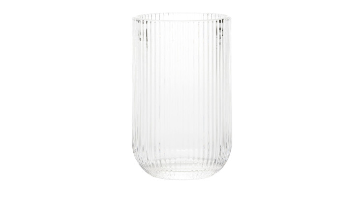 Trinkglas 465 ml transparent geriffelt.