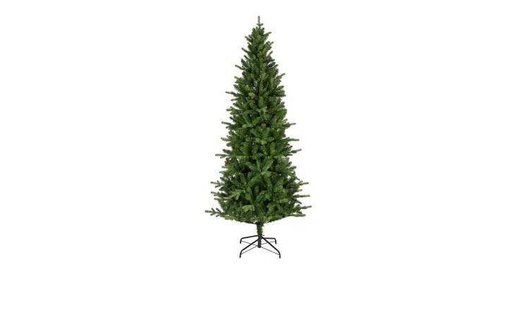 Der Tannenbaum Killington 300 cm ist ein hoher, künstlicher grüner Weihnachtsbaum mit einem Metallständer.