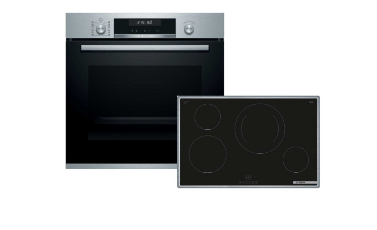 Backofen-Set BOSCH, HBD674CS81_Backofen, HBA578BS0, Kochfeld, PIE845BB5E