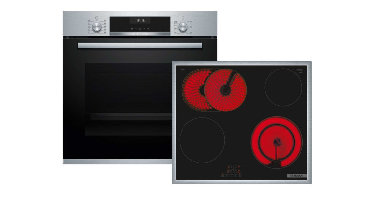 Backofen-Set HBD631CS61_Backofen, HBA537BS0 und Kochfeld, PKN645BA2E
