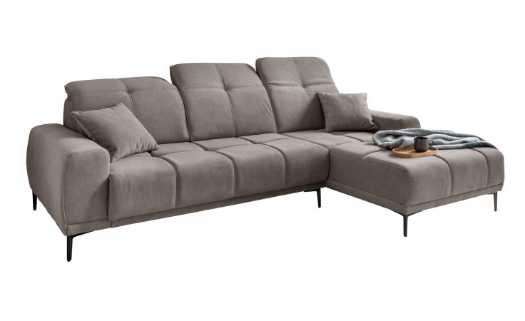 Wohnlandschaft Nevis in der Farbe Taupe