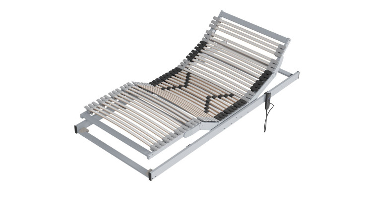 Motor-Federholzrahmen Via Plus ULC-MO 90 x 200 cm mit weißen Federleisten