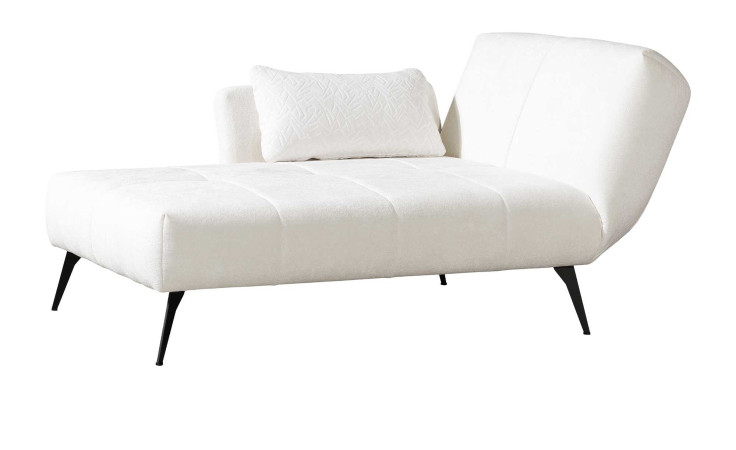 Einzelliege Anna in einem weißen Bezugsstoff