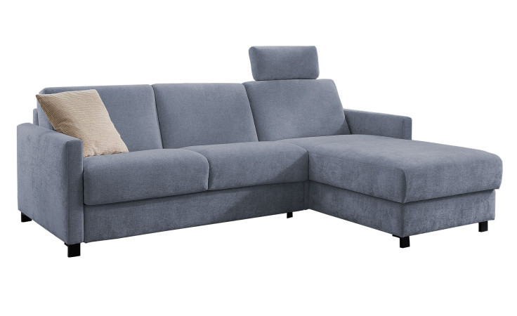 Komfort-Schlafsofa Mailand, in der Farbausführung Graublau