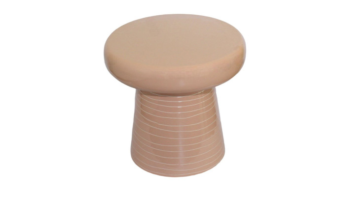 Beistelltisch Novella in soft Rosa aus Emaille, rund