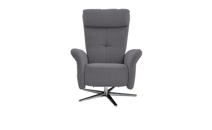 Komfort - Relaxsessel Lascondo Chip, in der Farbausführung grau, Frontansicht