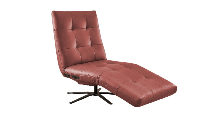 Komfort-Einzelliege LASCONDO Stina, in der Farbausführung Red, Schrägansicht
