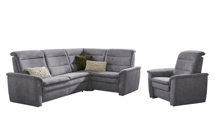 Komfort-Wohnlandschaft Smila, in der Farbausführung platin