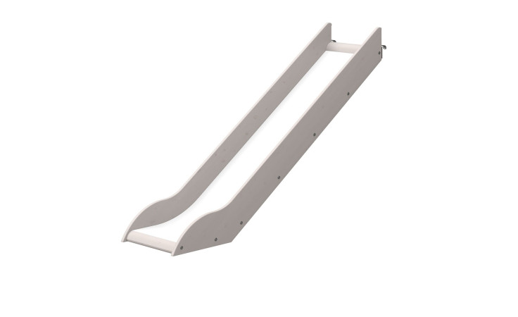 Rutsche für halbhohes Bett Flexa in grau lasiert und mit weißem Boden.