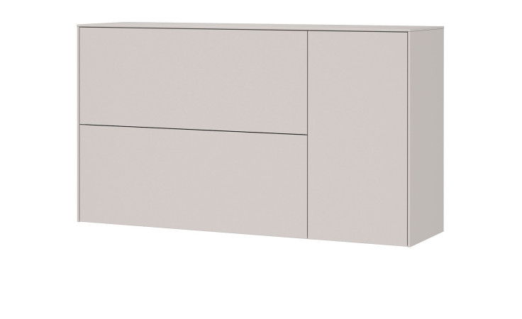 Schuhschrank hängend Luna in Kaschmir mit 2 Klappen und 1 Tür