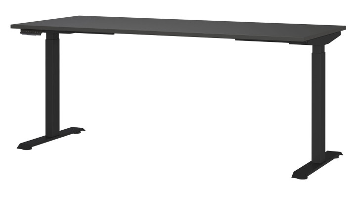 Höhenverstellbarer Schreibtisch Jet, in Graphit 180 x 80 cm