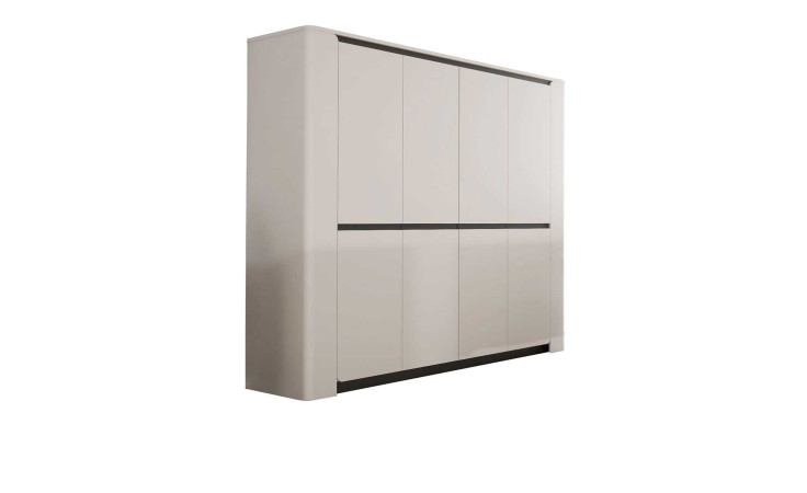 Kleiderschrank Venedig in der Farbe Sand, grifflos