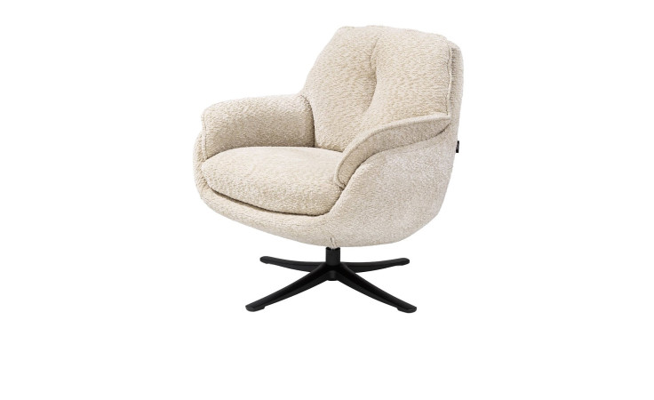 Sessel Densa von Henders & Hazel in beige, 360 ° drehbar per Drehfuß