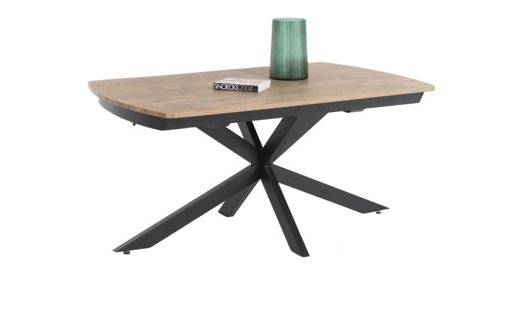 Ausziehtisch Pavalon mit Tischplatte in Barnwood und Gestell in schwarz