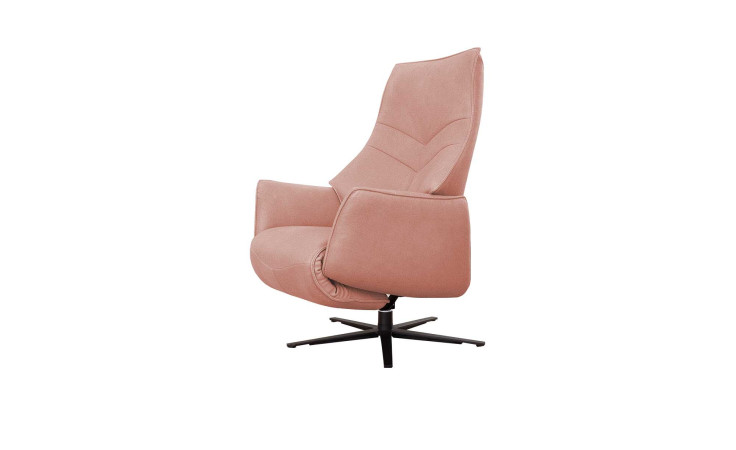 Komfort - Relaxsessel 7911, in der Farbausführung Rosa, linke Schrägansicht