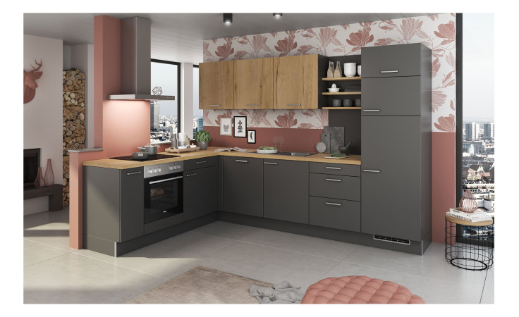 artego Küche Feel / Trentino Graphit Eiche Natur Nachbildung