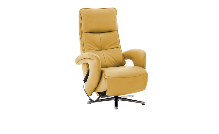 Komfort-Relaxsessel Ejido, in der Farbausführung Yellow, Schrägansicht
