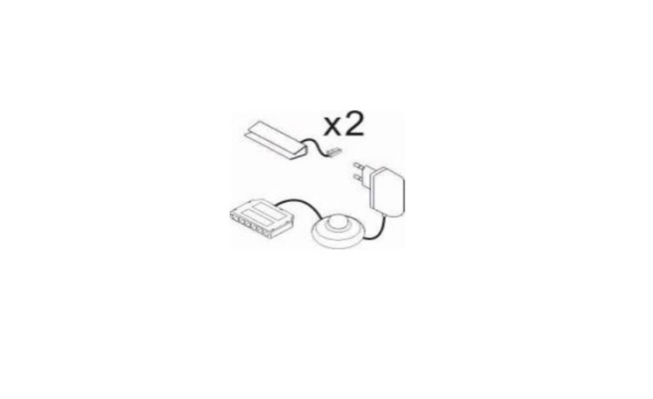 Glasbodenbeleuchtung San Remo in kaltweiß, 2er-Set 