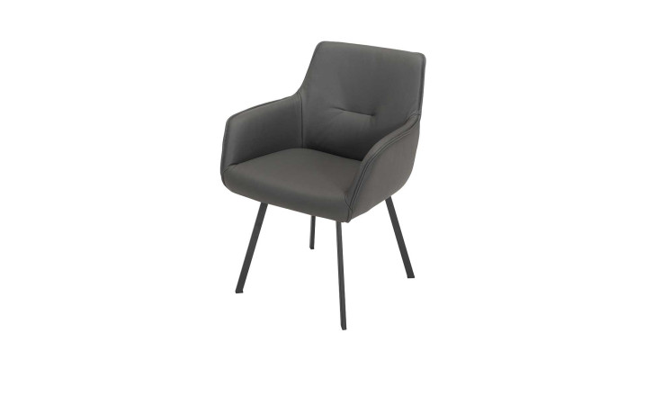 Armlehnstuhl vito Bellsize, in der Farbausführung anthrazit, Schrägansicht, links