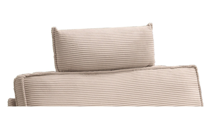 Kopfstütze Sunny in einem Braun-Beigen Cordstoff bezogen.