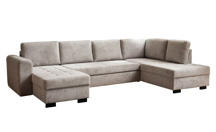 Wohnlandschaft Marlena in einem grauen Cordstoffbezug.