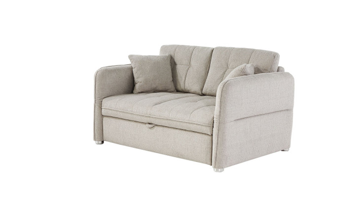 Funktionssofa Lars im Bezugstoff Hellgrau 