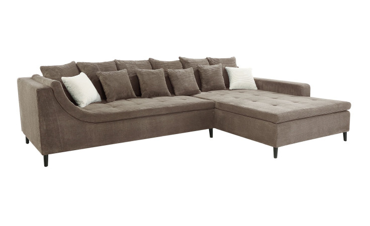Wohnlandschaft Mara in Stoff Taupe